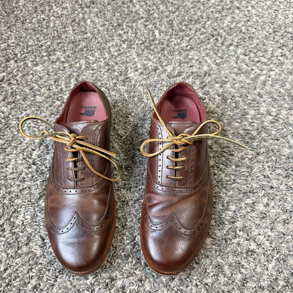 Sorel Mens Wingtip Leather Oxford Shoe Lace Up Brown Size 8.5 Casual Comfort - Picture 1 of 9
